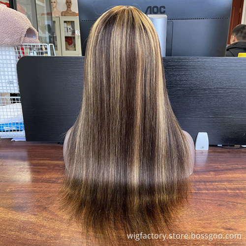 Dropshipping human hair 4/27 lace front wigs,cheap 100% human hair wigs color 27, virgin hair wigs human hair lace front